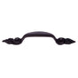 JVJ Hardware - Vintage Collection Oil Rubbed Bronze Finish 96 mm c/c (6-1/4'' OA) Leaf Pull, Composition Zamac - Oil Rubbed Bronze