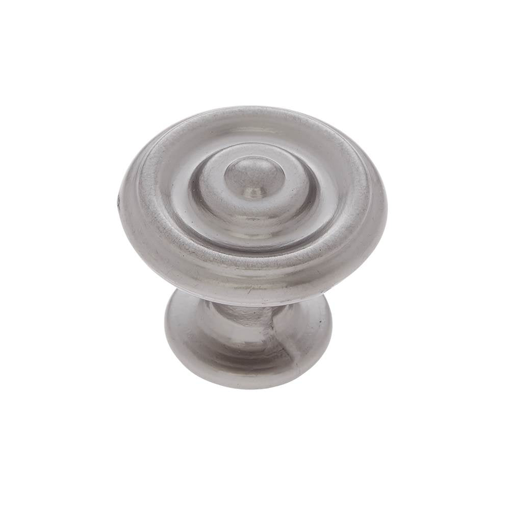JVJ Hardware - Vintage Collection Satin Nickel Finish 1-1/4'' Ripple Knob, Composition Zamac - Satin Nickel
