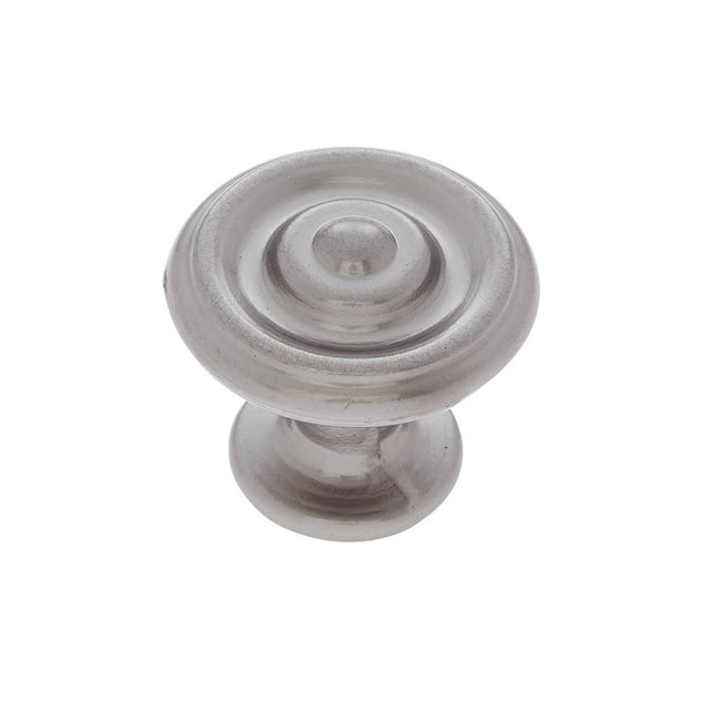 JVJ Hardware - Vintage Collection Satin Nickel Finish 1-1/4'' Ripple Knob, Composition Zamac - Satin Nickel