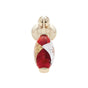 JVJ Hardware - Murano Collection 24K Gold Plated Finish 30 mm Red w/Gold and Silver Pendant Drop Pull, Composition Glass and Solid Brass - 24k Gold
