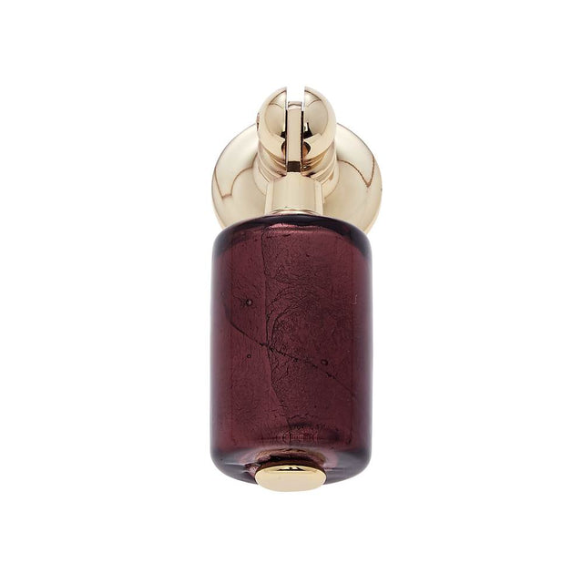 JVJ Hardware - Murano Collection 24K Gold Plated Finish 30 mm Purple Pendant Drop Pull, Composition Glass and Solid Brass - 24k Gold