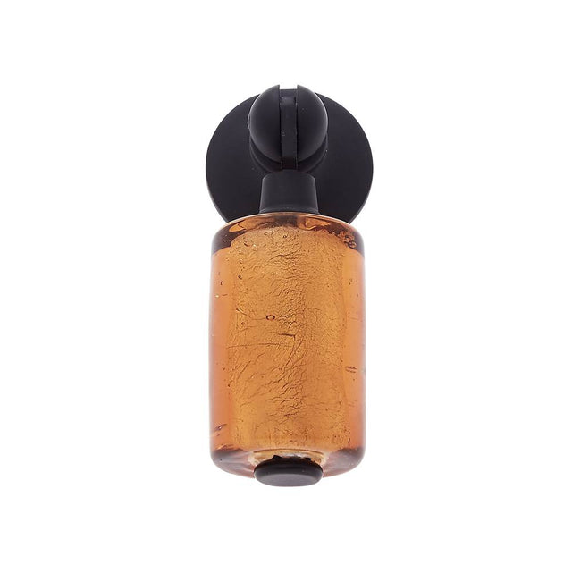 JVJ Hardware - Murano Collection Oil Rubbed Bronze Finish 30 mm Gold Pendant Drop Pull, Composition Glass and Solid Brass - Oil Rubbed Bronze
