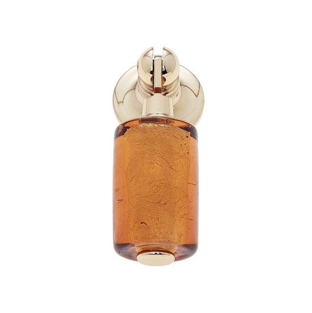 JVJ Hardware - Murano Collection 24K Gold Plated Finish 30 mm Gold Pendant Drop Pull, Composition Glass and Solid Brass - 24k Gold