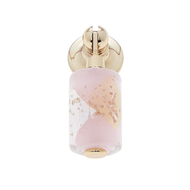 JVJ Hardware - Murano Collection 24K Gold Plated Finish 30 mm Opaque w/Gold and Silver Pendant Drop Pull, Composition Glass and Solid Brass - 24k Gold