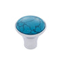 JVJ Hardware - Murano Collection Polished Chrome Finish 30 mm Turquoise Knob, Composition Turquoise and Solid Brass - Polished Chrome