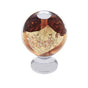 JVJ Hardware - Murano Collection Polished Chrome Finish 30 mm Orange w/Gold and Silver Round Glass Knob, Composition Glass and Solid Brass - Polished Chrome