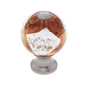 JVJ Hardware - Murano Collection Satin Nickel Finish 30 mm Orange w/Gold and Silver Round Glass Knob, Composition Glass and Solid Brass - Satin Nickel