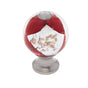 JVJ Hardware - Murano Collection Satin Nickel Finish 30 mm Red w/Gold and Silver Round Glass Knob, Composition Glass and Solid Brass - Satin Nickel