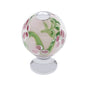 JVJ Hardware - Murano Collection Polished Chrome Finish 30 mm Clear w/Purple Flowers Round Glass Knob, Composition Glass and Solid Brass - Polished Chrome