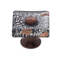 JVJ Hardware - Murano Collection Old World Bronze Finish 35 mm Clear w/Black Lines and Copper Flat Square Glass Knob, Composition Glass and Solid Brass - Old World Bronze