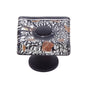 JVJ Hardware - Murano Collection Oil Rubbed Bronze Finish 35 mm Clear w/Black Lines and Copper Flat Square Glass Knob, Composition Glass and Solid Brass - Oil Rubbed Bronze
