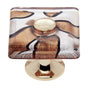 JVJ Hardware - Murano Collection 24K Gold Plated Finish 35 mm Silver and Gold Flat Square Glass Knob, Composition Glass and Solid Brass - 24k Gold
