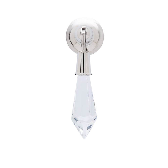 JVJ Hardware - Pure Elegance Collection Polished Nickel Finish 31 percent Leaded Crystal Tapered 2-3/4'' Baguette Pendant Pull - Polished Nickel