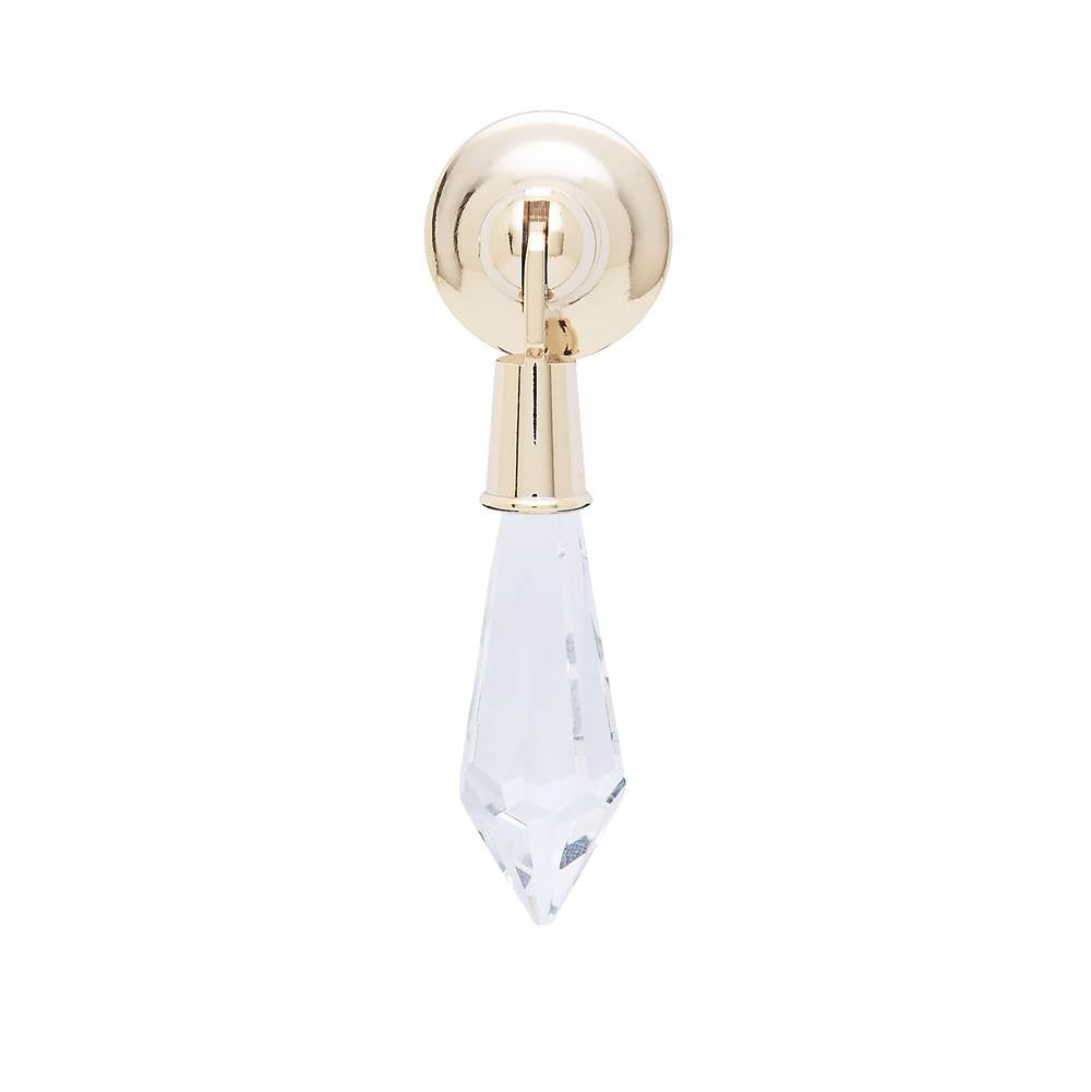 JVJ Hardware - Pure Elegance Collection 24K Gold Plated Finish 31 percent Leaded Crystal Tapered 2-3/4'' Baguette Pendant Pull - 24k Gold
