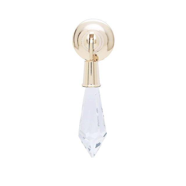 JVJ Hardware - Pure Elegance Collection 24K Gold Plated Finish 31 percent Leaded Crystal Tapered 2-3/4'' Baguette Pendant Pull - 24k Gold