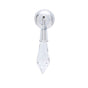 JVJ Hardware - Pure Elegance Collection Polished Chrome Finish 31 percent Leaded Crystal Tapered 2-3/4'' Baguette Pendant Pull - Polished Chrome
