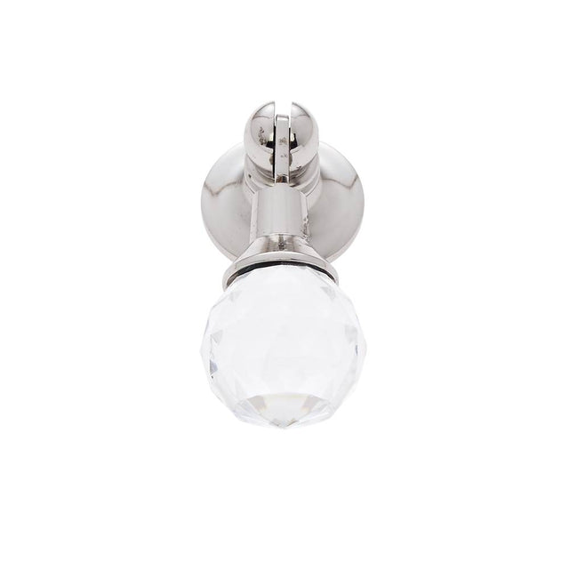 JVJ Hardware - Pure Elegance Collection Polished Nickel Finish 31 percent Leaded Crystal 2'' Old European Cut Pendant Pull - Polished Nickel