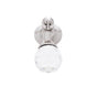 JVJ Hardware - Pure Elegance Collection Polished Nickel Finish 31 percent Leaded Crystal 2'' Old European Cut Pendant Pull - Polished Nickel