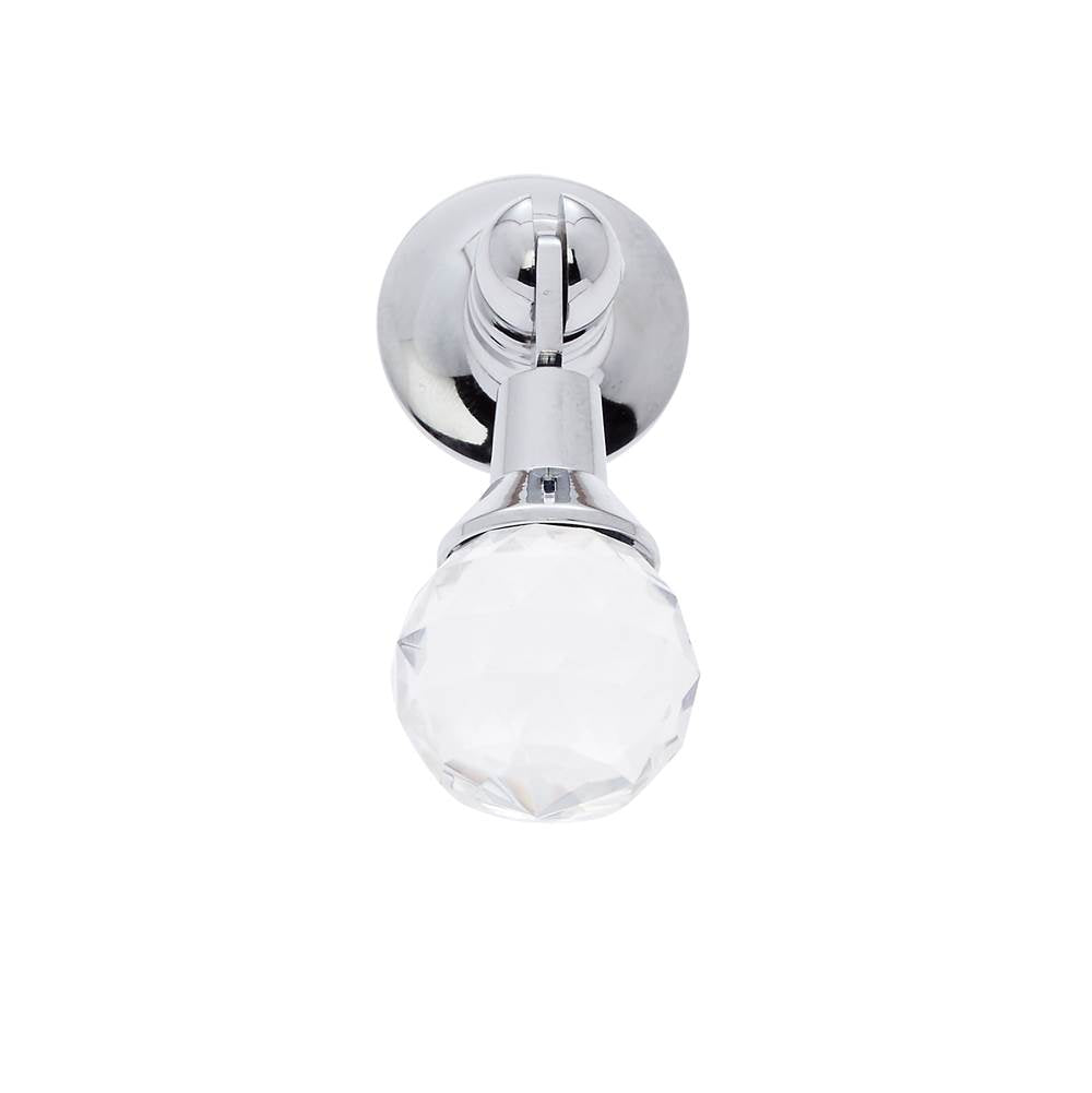 JVJ Hardware - Pure Elegance Collection Polished Chrome Finish 31 percent Leaded Crystal 2'' Old European Cut Pendant Pull - Polished Chrome