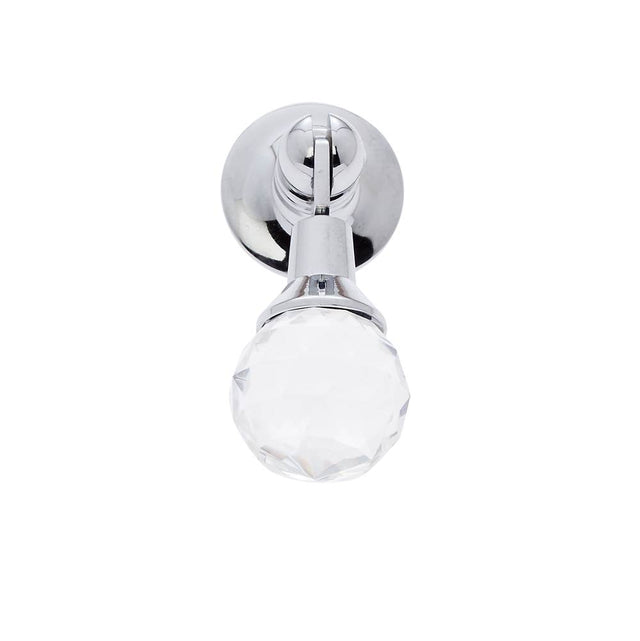 JVJ Hardware - Pure Elegance Collection Polished Chrome Finish 31 percent Leaded Crystal 2'' Old European Cut Pendant Pull - Polished Chrome