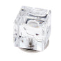 JVJ Hardware - Pure Elegance Collection Polished Nickel Finish 31 percent Leaded 30 mm Crystal Square Knob, Composition Leaded Crystal and Solid Brass - Polished Nickel