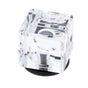 JVJ Hardware - Pure Elegance Collection Oil Rubbed Bronze Finish 31 percent Leaded 30 mm Crystal Square Knob, Composition Leaded Crystal and Solid Brass - Oil Rubbed Bronze