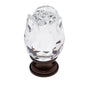 JVJ Hardware - Pure Elegance Collection Old World Bronze Finish 31 percent Leaded Crystal 30 mm Rose Knob, Composition Leaded Crystal and Solid Brass - Old World Bronze