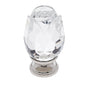 JVJ Hardware - Pure Elegance Collection Polished Nickel Finish 31 percent Leaded Crystal 30 mm Rose Knob, Composition Leaded Crystal and Solid Brass - Polished Nickel