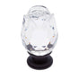 JVJ Hardware - Pure Elegance Collection Oil Rubbed Bronze Finish 31 percent Leaded Crystal 30 mm Rose Knob, Composition Leaded Crystal and Solid Brass - Oil Rubbed Bronze