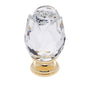 JVJ Hardware - Pure Elegance Collection 24K Gold Plated Finish 31 percent Leaded Crystal 30 mm Rose Knob, Composition Leaded Crystal and Solid Brass - 24k Gold