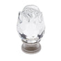 JVJ Hardware - Pure Elegance Collection Satin Nickel Finish 31 percent Leaded Crystal 30 mm Rose Knob, Composition Leaded Crystal and Solid Brass - Satin Nickel