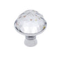 JVJ Hardware - Pure Elegance Collection Polished Chrome Finish 31 percent Leaded Crystal 30 mm Half-European Cut Knob, Composition Leaded Crystal and Solid Brass - Polished Chrome