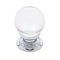 JVJ Hardware - Pure Elegance Collection Polished Chrome Finish 31 percent Leaded Crystal 30 mm Smooth Round Knob, Composition  Leaded Crystal and Solid Brass - Polished Chrome