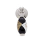 JVJ Hardware - Murano Collection Polished Nickel Finish 30 mm Gold w/Silver and Black Drop Pendant Pull, Composition Glass and Solid Brass and Solid Brass - Polished Nickel