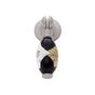JVJ Hardware - Murano Collection Satin Nickel Finish 30 mm Gold w/Silver and Black Drop Pendant Pull, Composition Glass and Solid Brass and Solid Brass - Satin Nickel