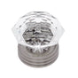 JVJ Hardware - 1-1/2'' Acrylic ''Crystal'' Knob - Satin Nickel