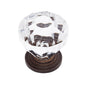 JVJ Hardware - Classic Collection Old World Bronze Finish Acrylic ''Crystal'' 1-1/4'' Knob, Composition Solid Brass/Acrylic - Old World Bronze