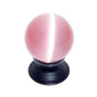 JVJ Hardware - Cat''s Eye Collection Oil Rubbed Bronze Finish Cat''s Eye Glass Pink 30 mm Smooth Knob, Composition Glass and Solid Brass - Oil Rubbed Bronze