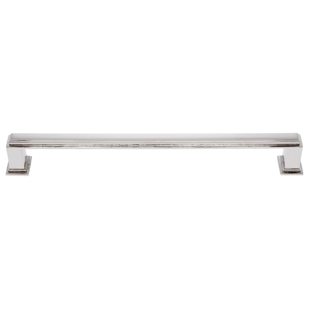 JVJ Hardware - Marquee Collection Polished Nickel Finish 8'' c/c Transitional Pull, Composition Zamac - Polished Nickel