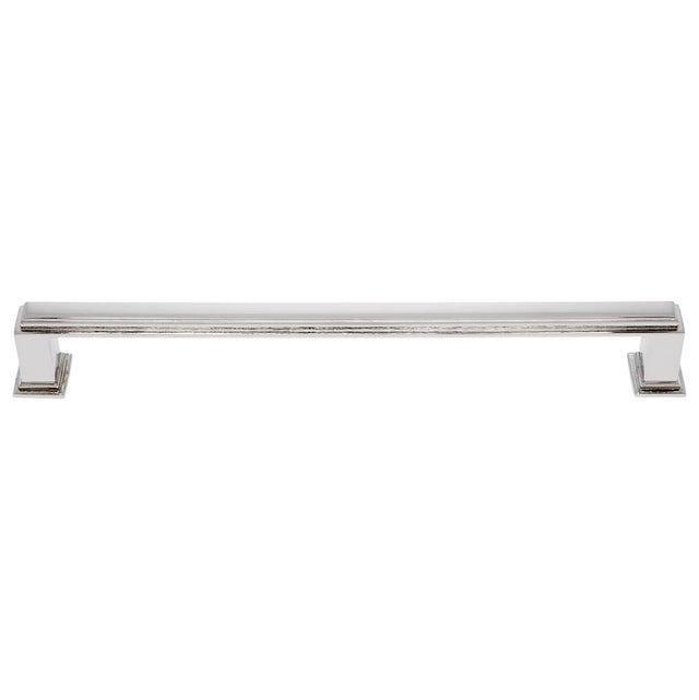 JVJ Hardware - Marquee Collection Polished Nickel Finish 8'' c/c Transitional Pull, Composition Zamac - Polished Nickel