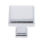 JVJ Hardware - Marquee Collection Polished Chrome Finish 1-1/4'' Square Transitional Knob, Composition Zamac - Polished Chrome