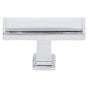 JVJ Hardware - Marquee Collection Polished Chrome Finish 1-1/2'' Rectangle Transitional Knob, Composition Zamac - Polished Chrome