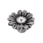 JVJ Hardware - Pure Elegance Collection Solid Pewter Finish 31 percent Leaded Crystal 36mm Daisy Knob with Crystal in Center, Composition Pewter/Crystal - Pewter