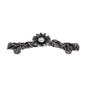 JVJ Hardware - Pure Elegance Collection Solid Pewter Finish 31 percent Leaded Crystal 96 mm c/c ivy Wrapped Branch with Crystal Inset Daisy in Center - Pewter
