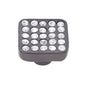 JVJ Hardware - Pure Elegance Collection Polished Black Pewter Finish 28mm 31 percent Leaded Crystal Encrusted Square Knob, Composition Crystal/Pewter - Pewter