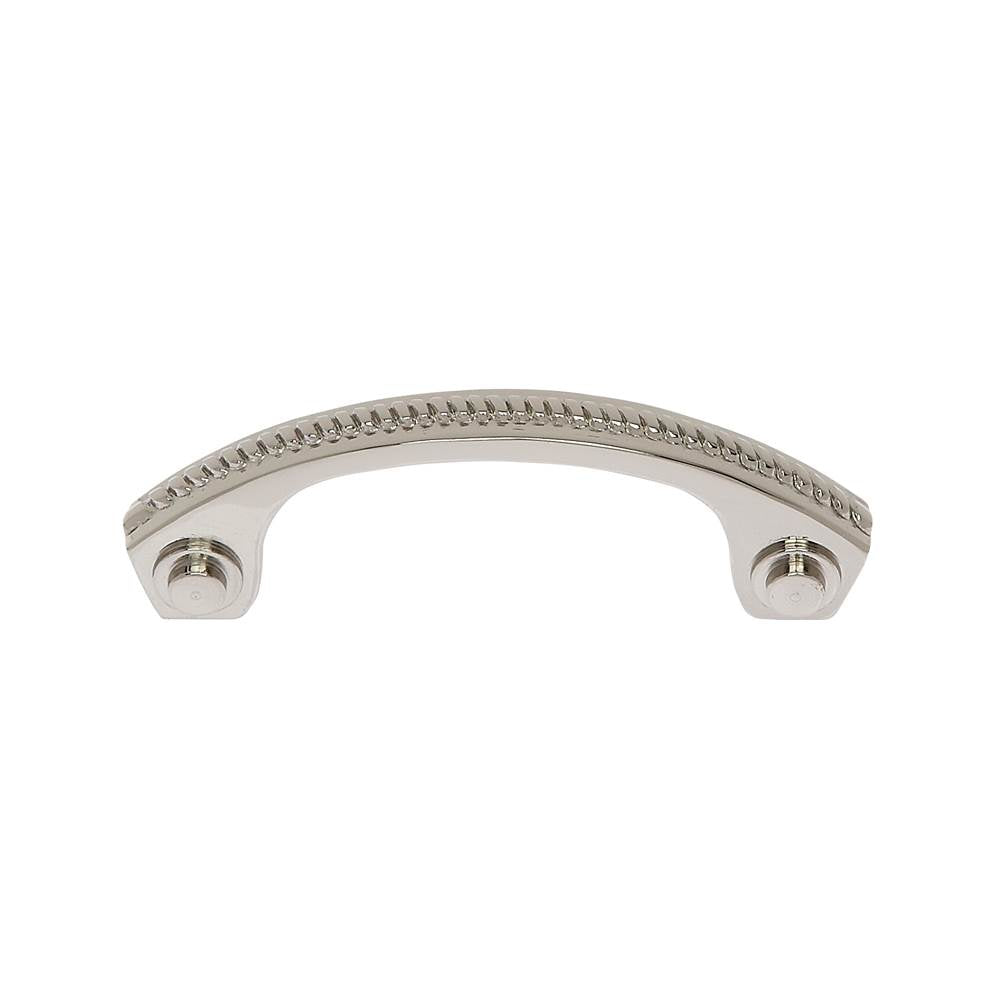 JVJ Hardware - Classic Collection Polished Nickel Finish 3'' c/c Rope Pull, Composition Solid Brass - Polished Nickel
