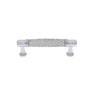 JVJ Hardware - Medieval Collection Polished Chrome Finish 96 mm c/c Chrome Chain Maille Pull, Composition Aluminum/Solid Brass - Polished Chrome