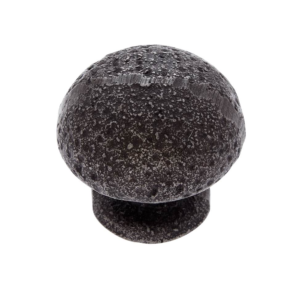 JVJ Hardware - Lone Star Collection Iron Finish 1-1/4'' Hammered Knob, Composition Zamac - Iron