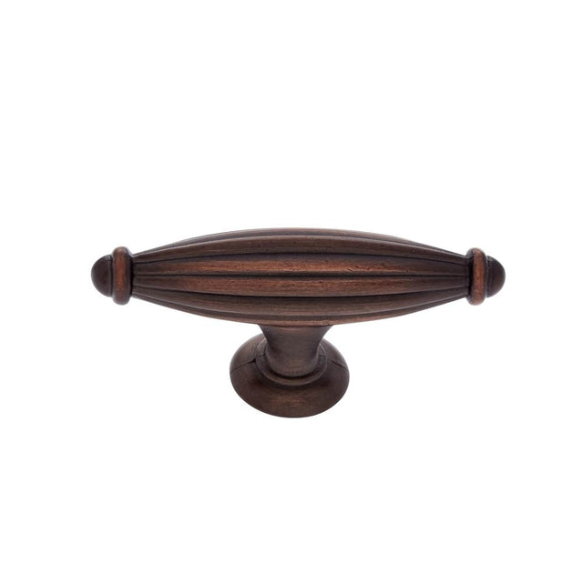 JVJ Hardware - Classic Collection Old World Bronze Finish 2-1/2'' Oblong Fluted Knob, Composition Zamac - Old World Bronze