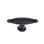 JVJ Hardware - Lone Star Collection Iron Finish 2-1/2'' Oblong Fluted Knob, Composition Zamac - Iron